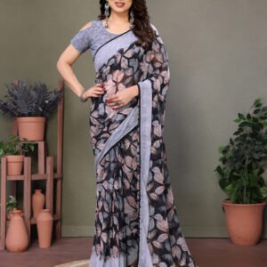 Effortless Elegance in Heavy Chiffon Saree