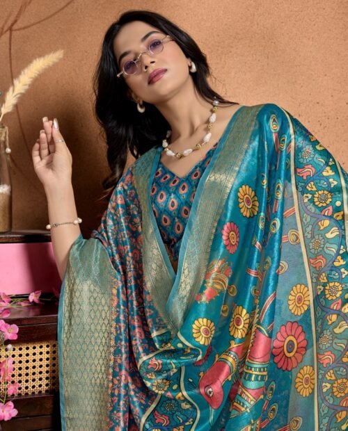 Elegant Soft Silk Saree with Traditional Peacock Pallu