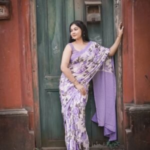 PREMIUM LINEN DIGITAL PRINT SAREE
