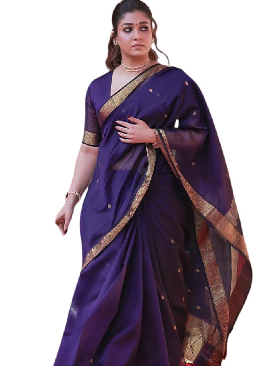 Purple Beautiful Rich Pallu & Jacquard Work On All Over The Saree | With Blouse Piece - Image 6
