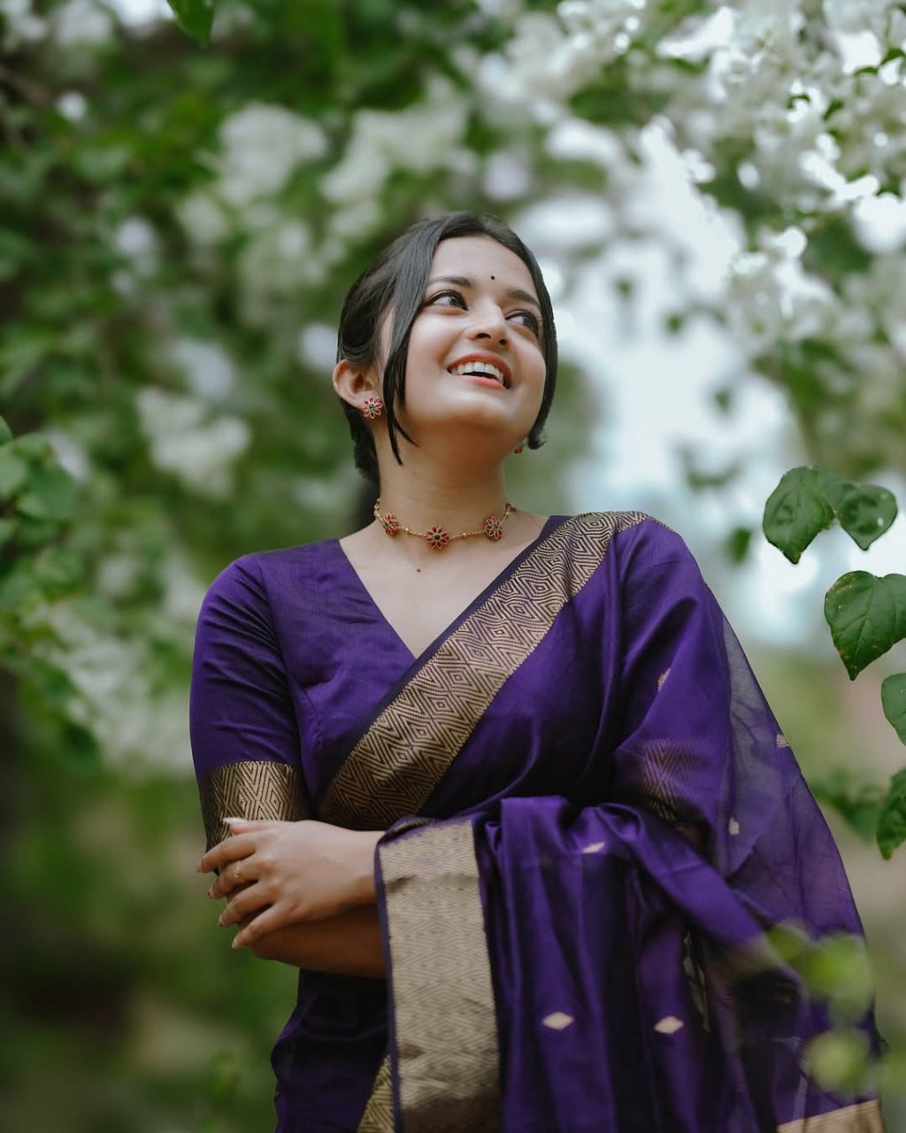 Purple Beautiful Rich Pallu & Jacquard Work On All Over The Saree | With Blouse Piece - Image 9