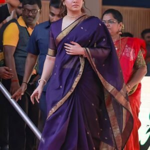 Purple Beautiful Rich Pallu & Jacquard Work On All Over The Saree | With Blouse Piece