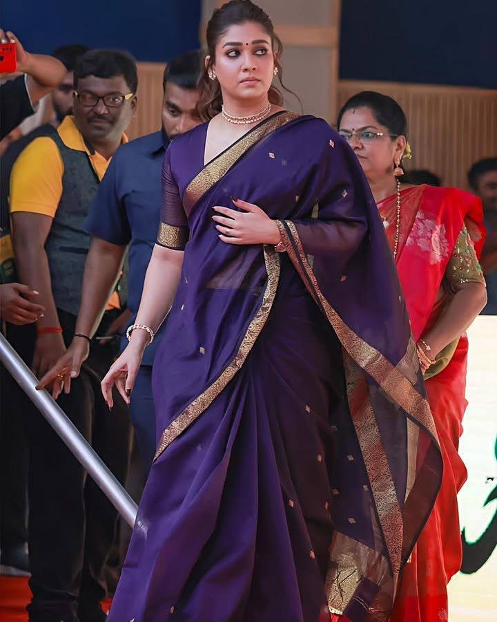 Purple Beautiful Rich Pallu & Jacquard Work On All Over The Saree | With Blouse Piece