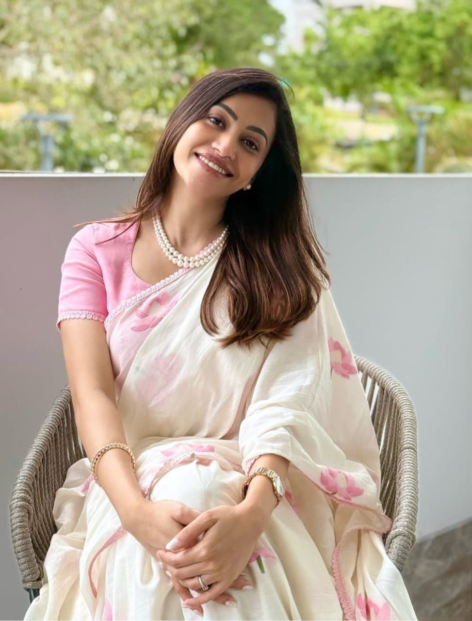 Premium Lilan Cotton Digital Print Saree with Rich Pallu & Lace Border - Image 2