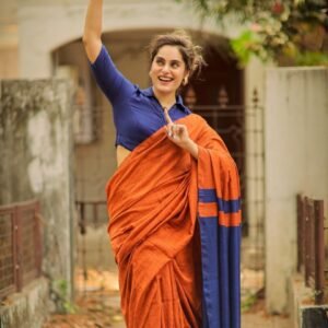 Premium Lilan Cotton Digital Print Saree with Rich Pallu & Lace Border