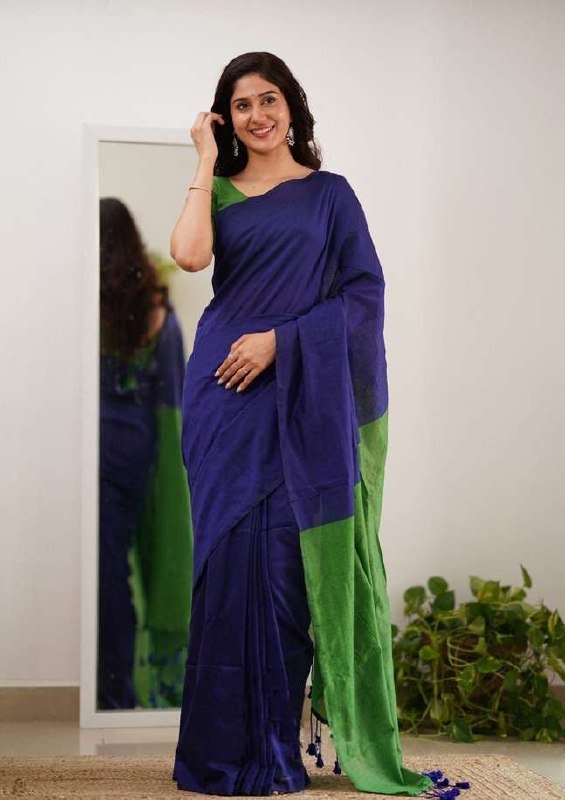 Soft Lilan Slab Saree with Rich Pallu & All-Over Jacquard Work - Image 2